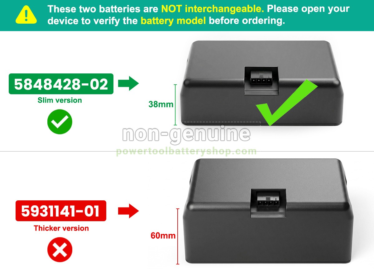 battery replacement Husqvarna 593 1 141-02