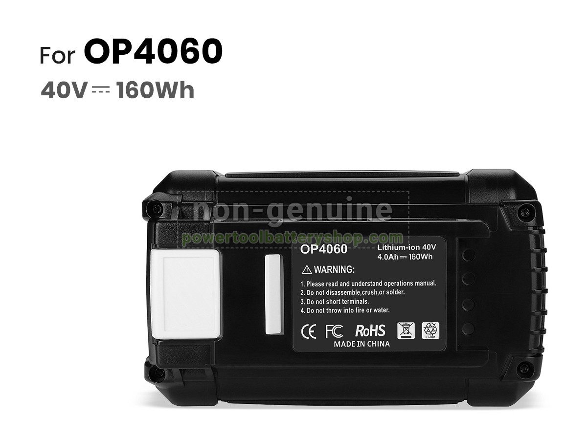 battery replacement Ryobi OP40