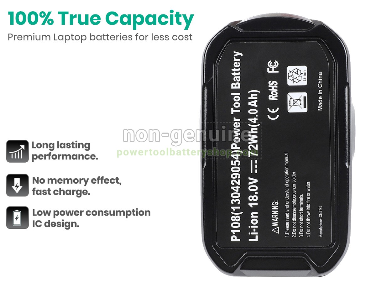 battery replacement Ryobi 18V ONE+